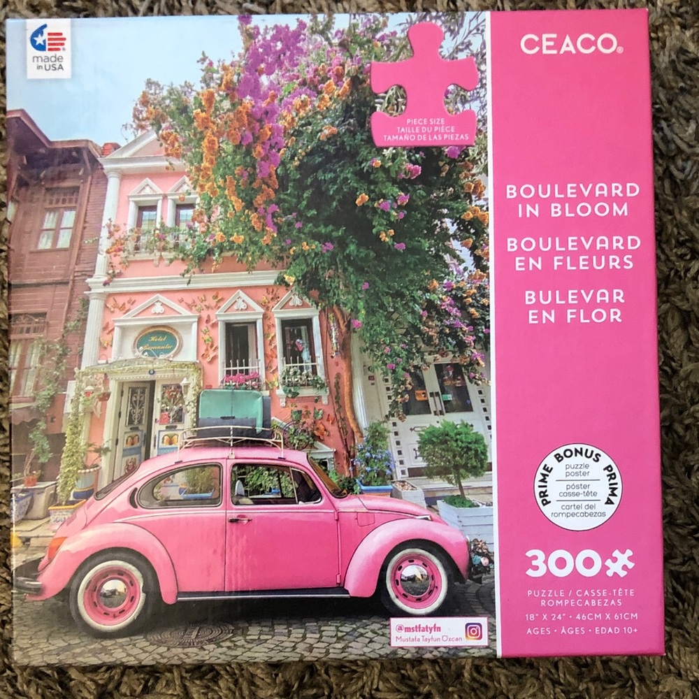 Boulevard in Bloom 300-Piece Pink Puzzle